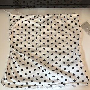 Gaze Black and White Polka Dot Tank Top